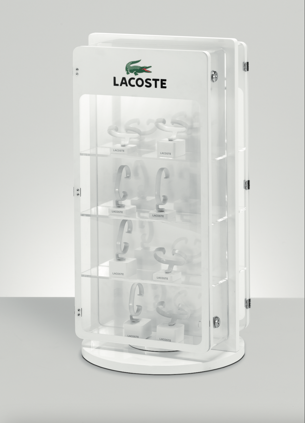 Lacoste-Boutique-Retail-POS material-watch display-watch stand-counter-window-backwall