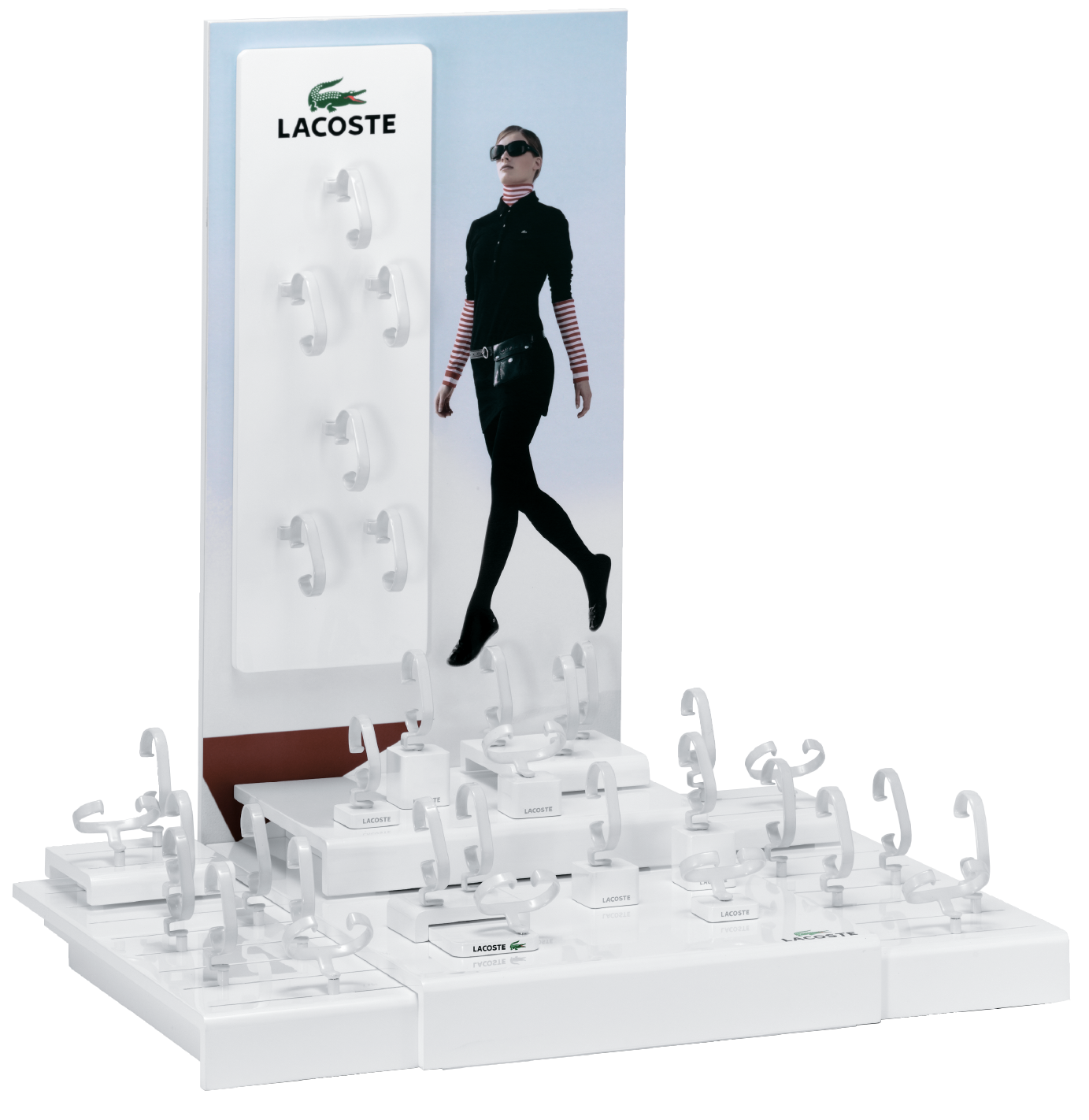 Lacoste-Boutique-Retail-POS material-watch display-watch stand-counter-window-backwall